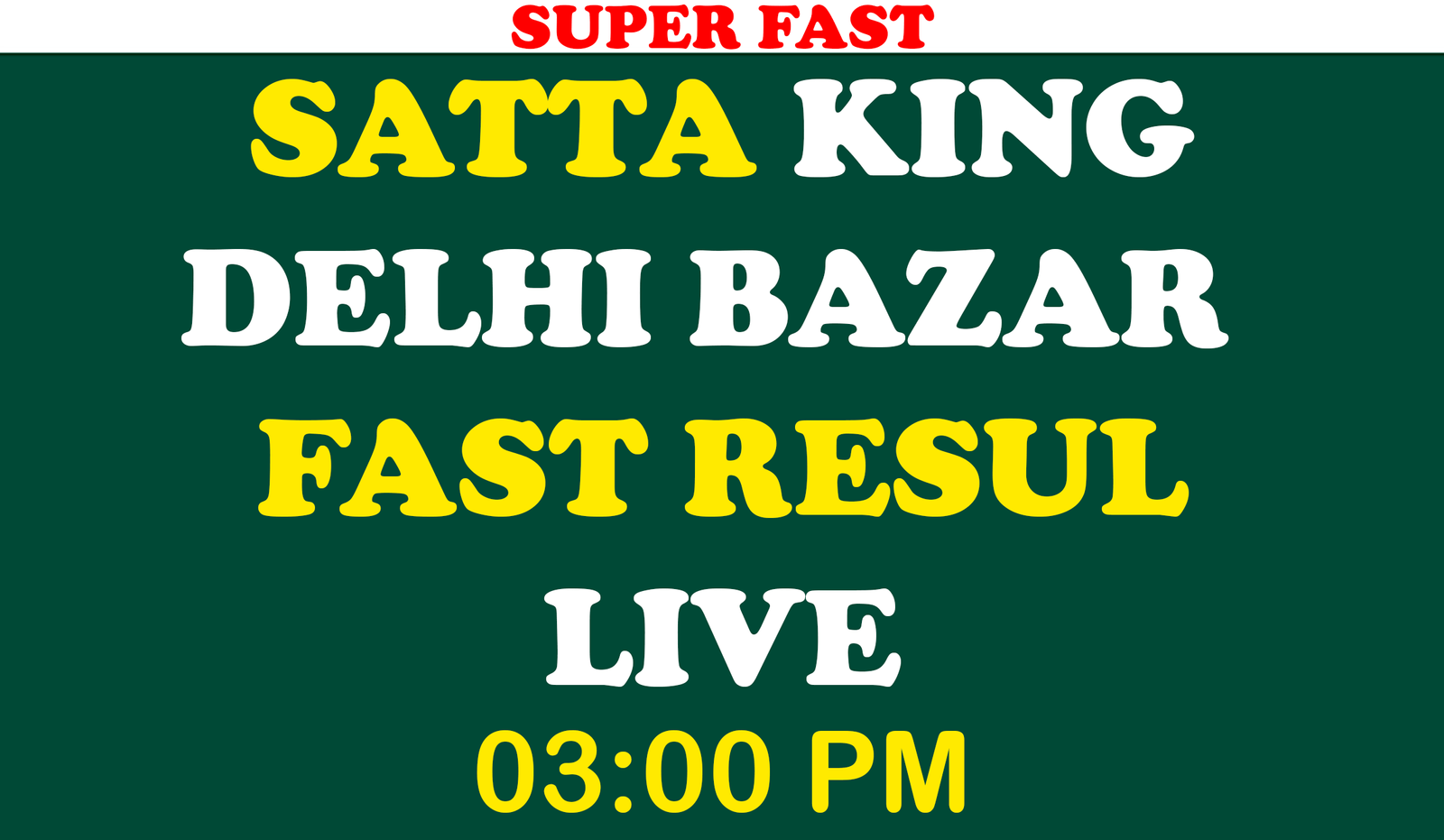 Delhi Bazar Satta Result Record Chart